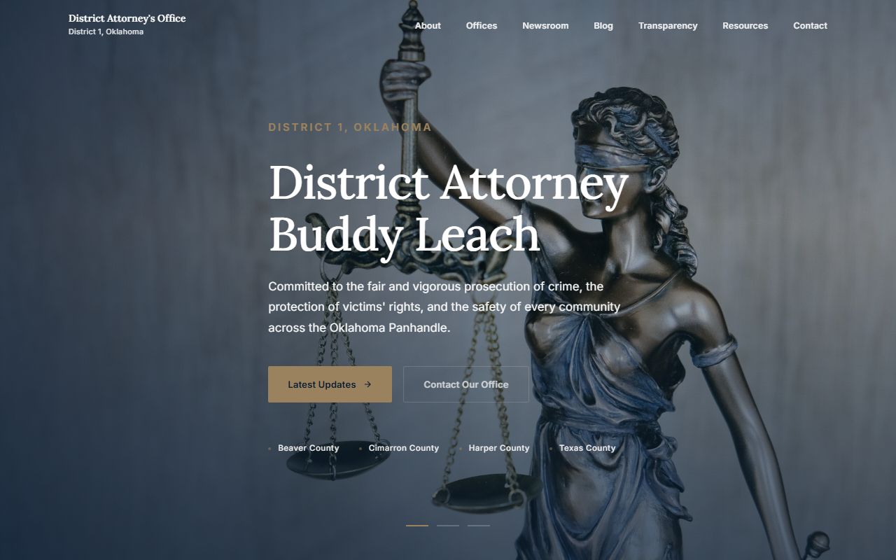 District Attorney District 1 source for Harper County court records after arrest